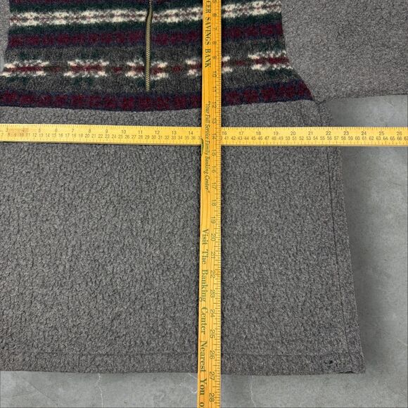 Vintage 80's L.L. Bean 1/4 zip Retro Pullover Collared Fleece Sweater - Medium - Picture 4 of 7